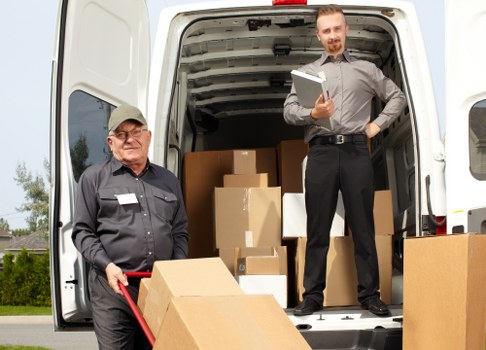 House movers loading furniture for a Tottenham Green home move