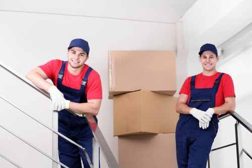 Careful transport of office items during a Tottenham Green commercial move