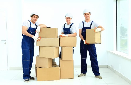 Packed boxes and furniture ready for a Tottenham Green move