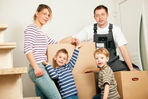 Household furniture being loaded for a move in Tottenham Green
