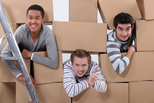 Commercial removals setup for an office move near Tottenham Green