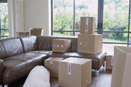 Packed boxes ready for a Tottenham Green home move