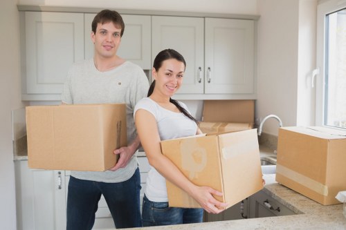 Furniture and boxes loaded into a removals van for a Tottenham Green move